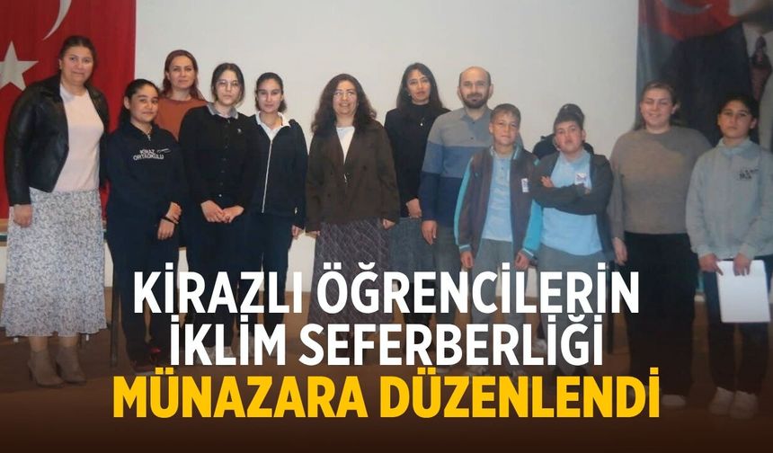 Kirazlı öğrencilerin İklim Seferberliği Münazara düzenlendi
