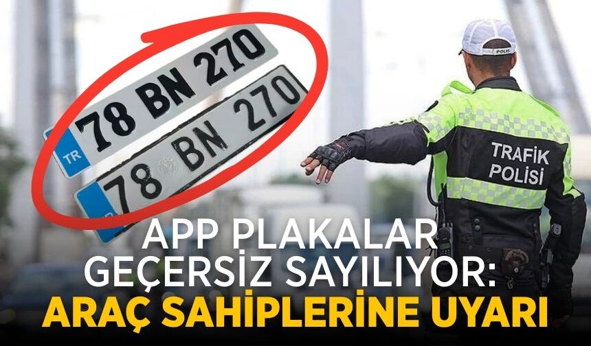 APP PLAKALAR GEÇERSİZ SAYILIYOR: ARAÇ SAHİPLERİNE UYARI