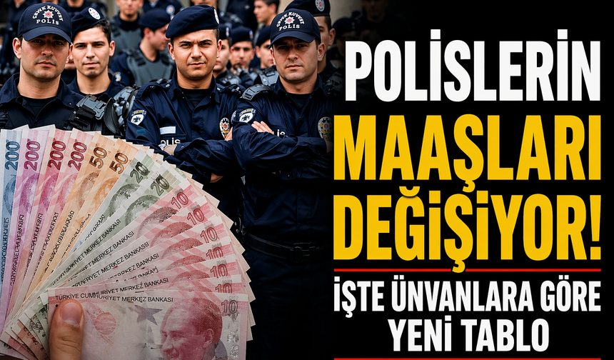 Polislerin maaşları değişiyor! İşte ünvanlara göre yeni tablo