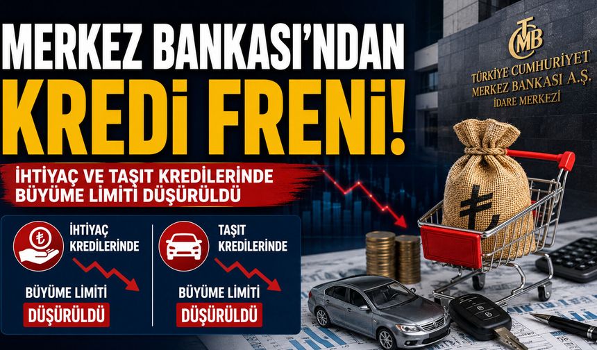 Merkez Bankası'ndan kredi freni! İhtiyaç ve taşıt kredilerinde büyüme limiti düşürüldü
