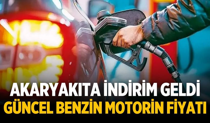 Akaryakıta indirim geldi Güncel benzin motorin fiyatı