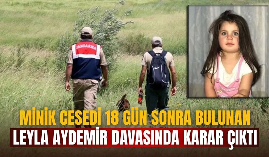 Minik cesedi 18 gün sonra bulunan Leyla Aydemir davasında karar çıktı