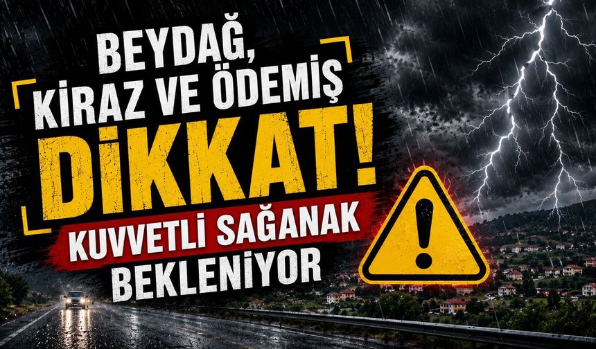Beydağ, Kiraz ve Ödemiş dikkat! Kuvvetli Sağanak Bekleniyor