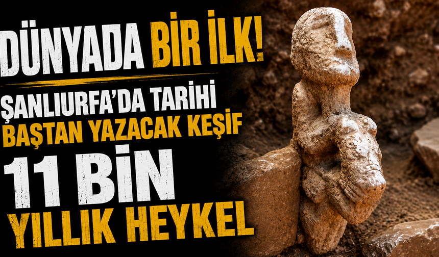 Dünyada bir ilk! Şanlıurfa'da tarihi baştan yazacak keşif 11 bin yıllık heykel
