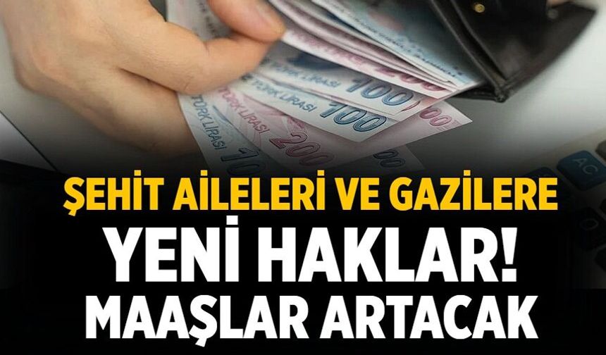 Şehit aileleri ve gazilere yeni haklar! Maaşlar artacak