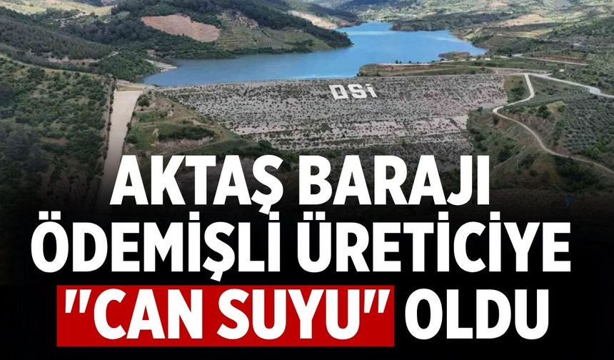 Aktaş Barajı Ödemişli üreticiye "can suyu" oldu