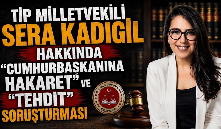 TİP milletvekili Kadıgil hakkında “Cumhurbaşkanına hakaret” ve “tehdit” soruşturması