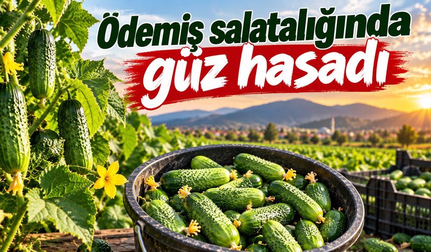Ödemiş salatalığında güz hasadı