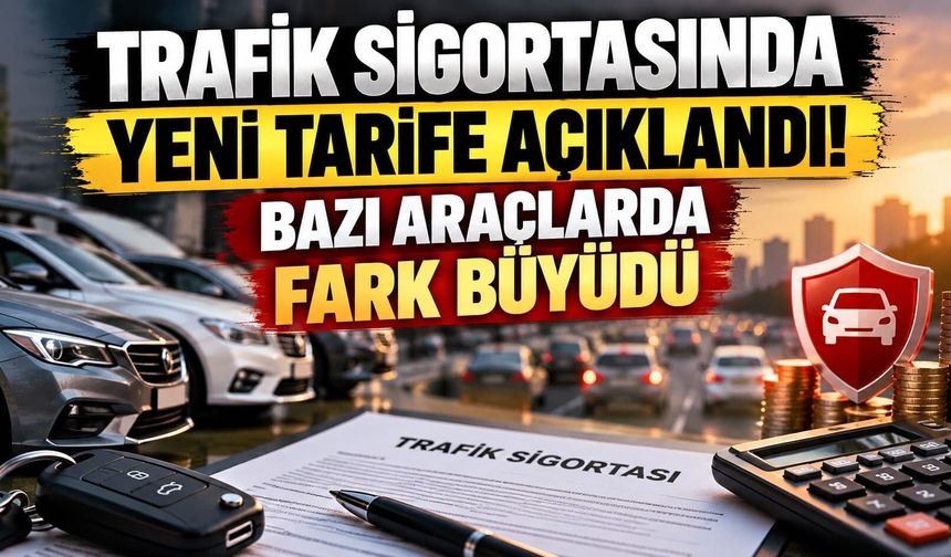 Trafik sigortasında yeni tarife açıklandı! Bazı araçlarda fark büyüdü