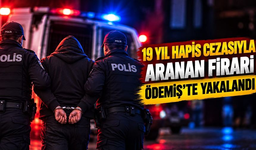 19 Yıl Hapis Cezasıyla aranan firari Ödemiş’te yakalandı