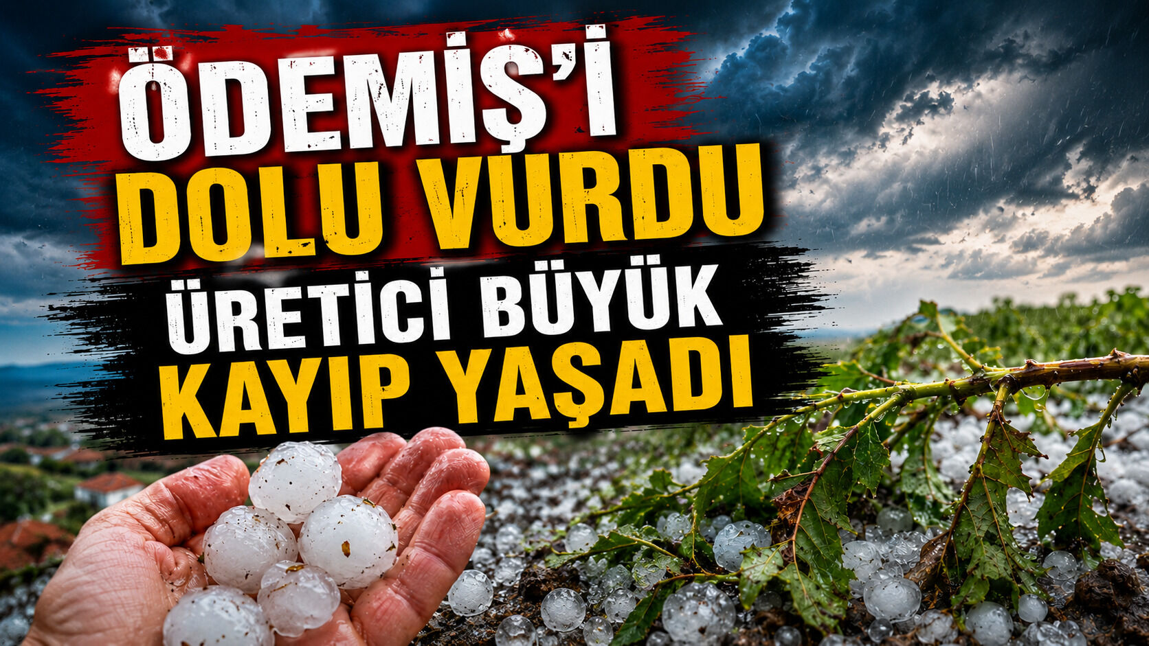 Ödemiş’i Dolu Vurdu Üretici Büyük Kayıp Yaşadı