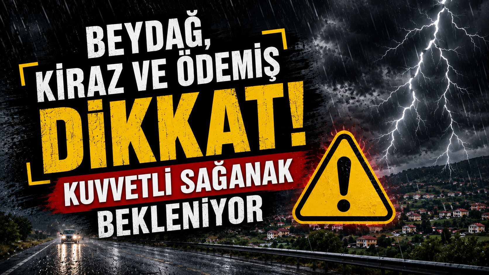 Beydağ, Kiraz ve Ödemiş dikkat! Kuvvetli Sağanak Bekleniyor