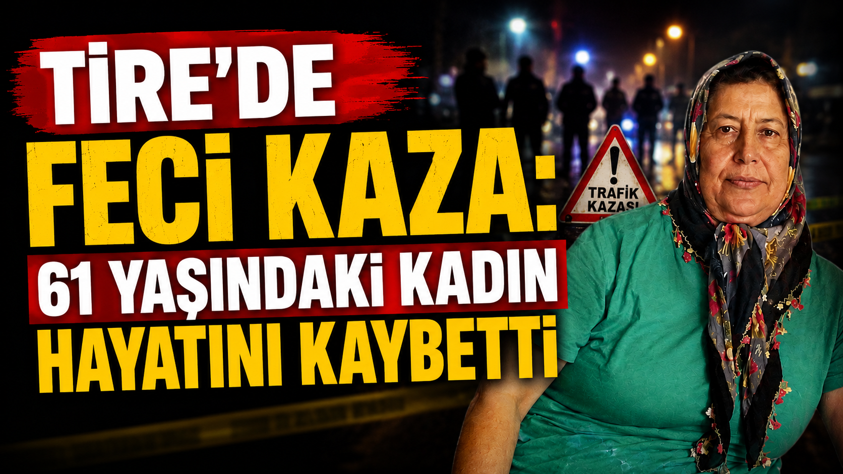 Tire’de feci kaza: 61 yaşındaki kadın hayatını kaybetti