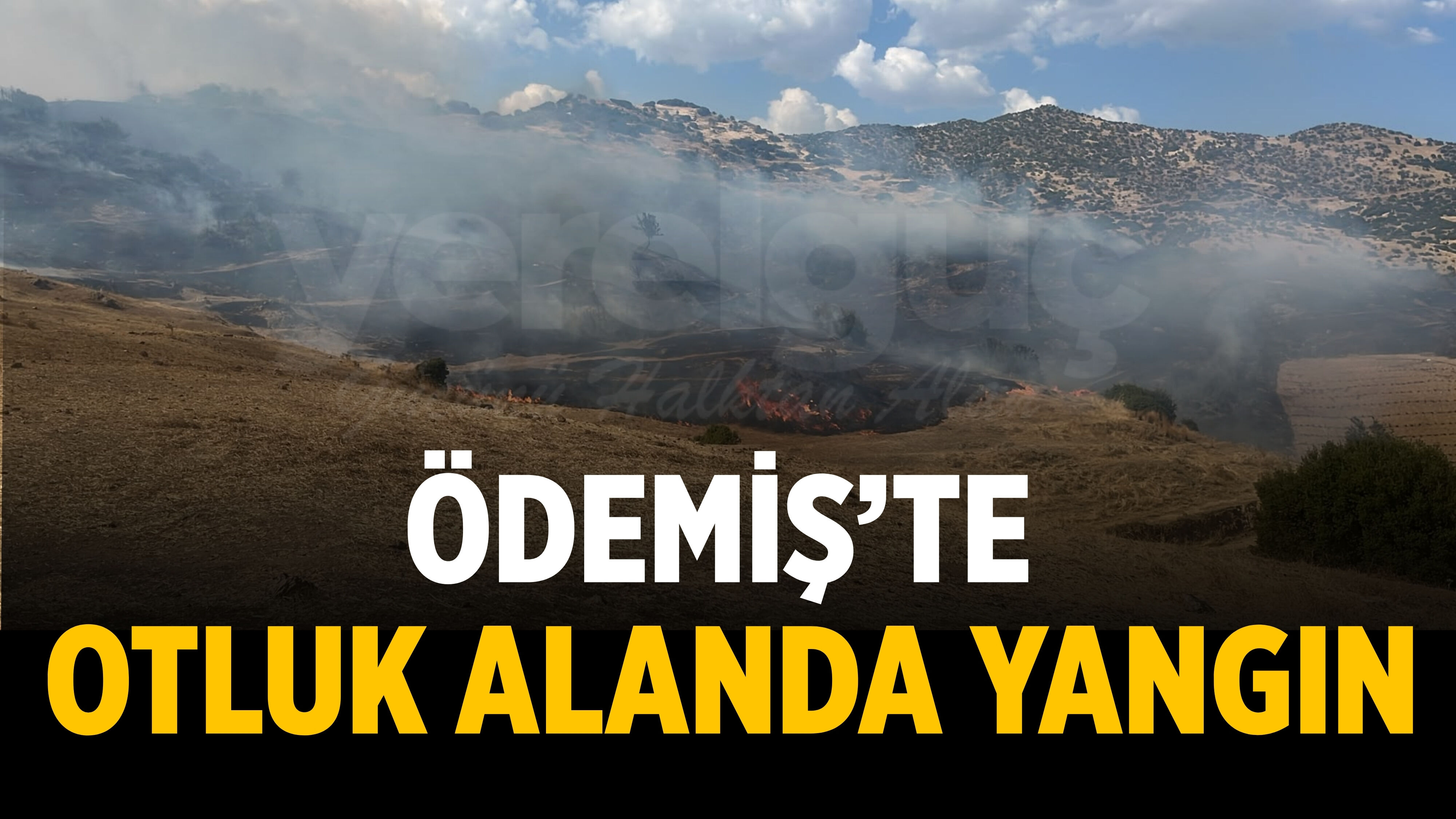 Ödemiş’te Otluk Alanda Yangın