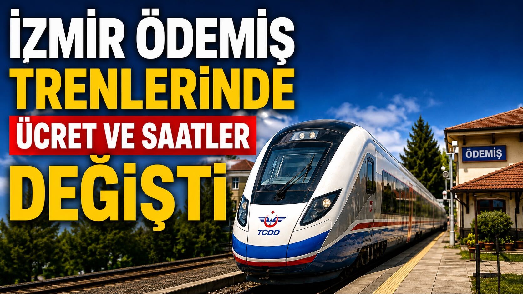 İzmir Ödemiş Trenlerinde ücret ve saatler değişti