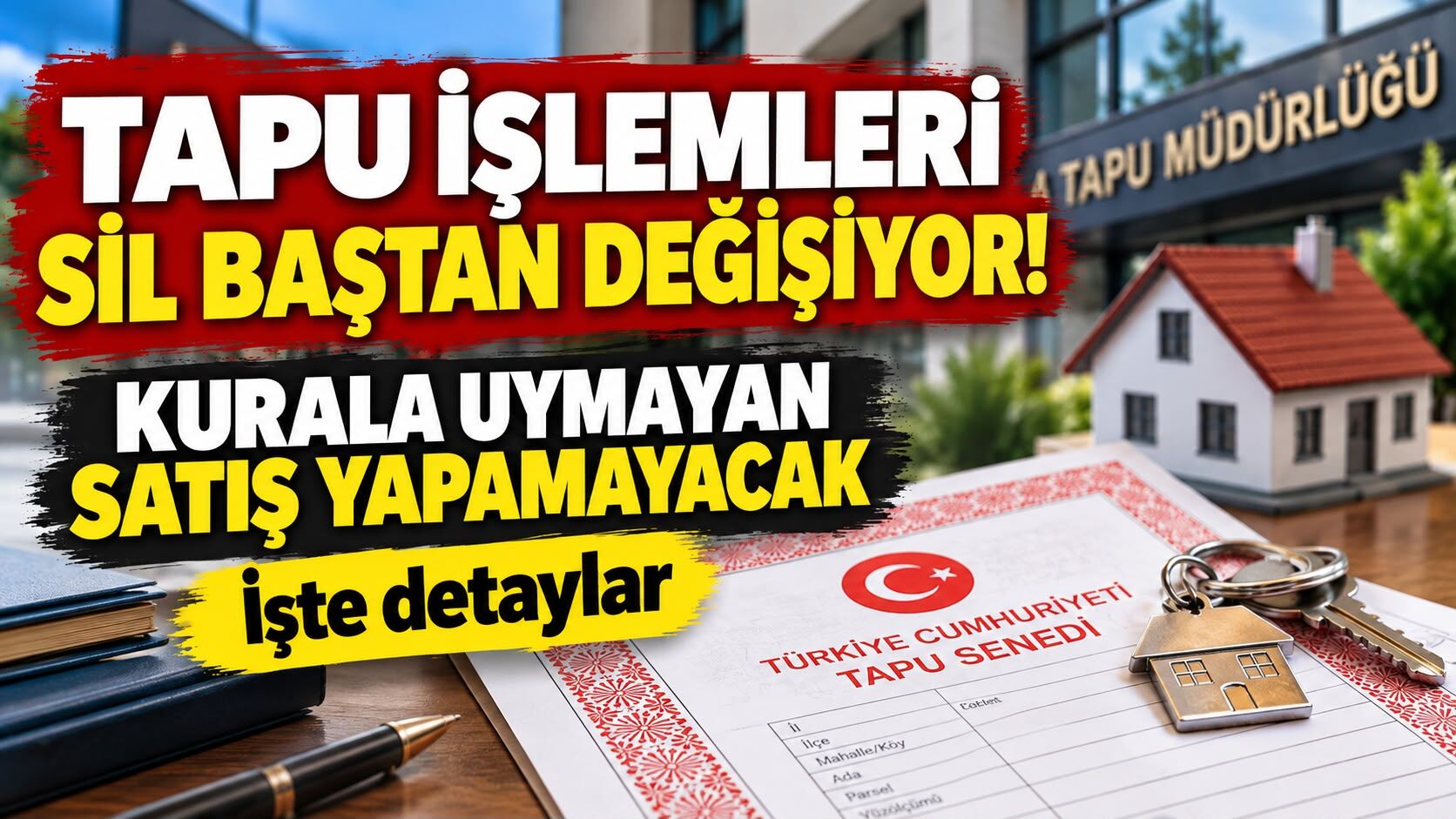 Tapu işlemleri sil baştan değişiyor! Kurala uymayan satış yapamayacak