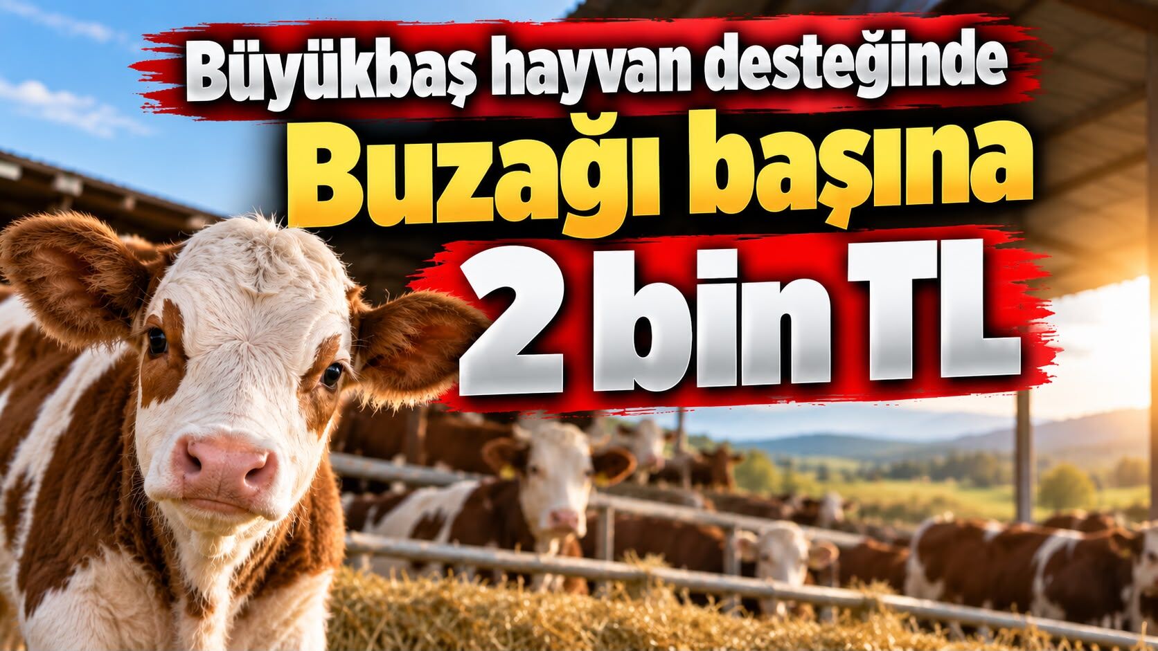 Büyükbaş hayvan desteğinde Buzağı başına 2 bin TL