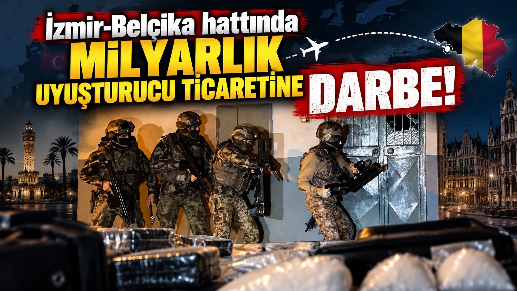 İzmir-Belçika hattında milyarlık uyuşturucu ticaretine darbe!