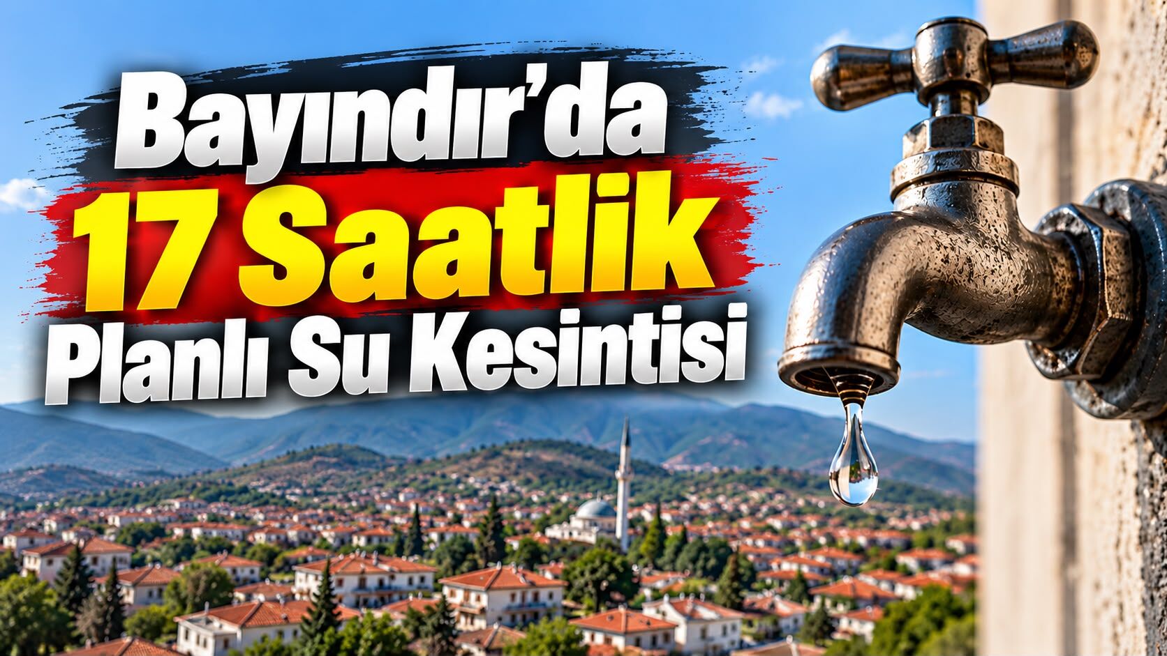 Bayındır’da 17 Saatlik Planlı Su Kesintisi