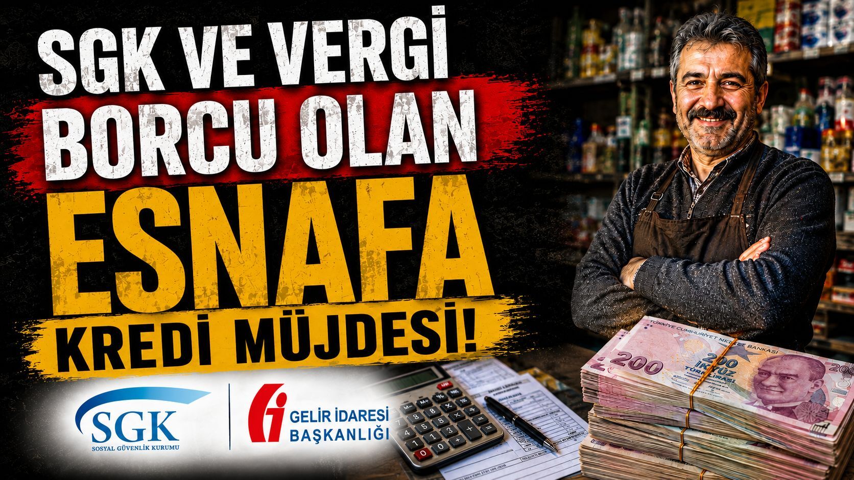 SGK ve Vergi Borcu Olan Esnafa Kredi Müjdesi!